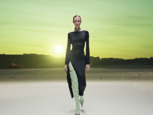 Video Reference: Sky, Outerwear, Flash photography, Neck, Gesture, People in nature, Thigh, Fashion design, Knee, Street fashion