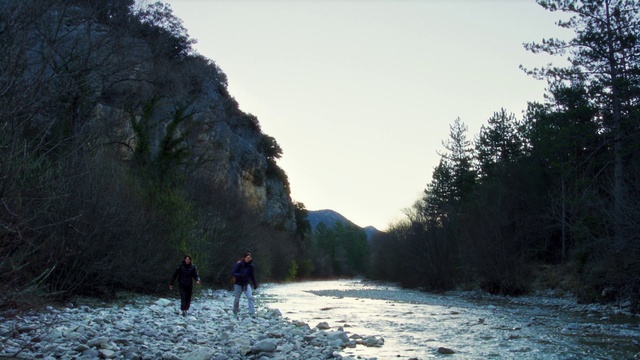 Video Reference: Sky, Water, Plant, Natural landscape, Mountain, Tree, Highland, Outdoor recreation, Watercourse, Landscape