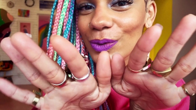 Video Reference: Skin, Lip, Hand, Eyelash, Nail, Finger, Thumb, Smile, Vision care, Gesture