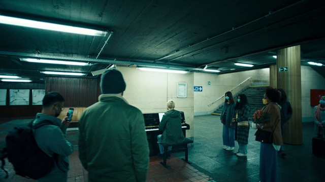 Video Reference: Trousers, Outerwear, Event, Chair, Fun, Luggage and bags, Ceiling, Electricity, T-shirt, City