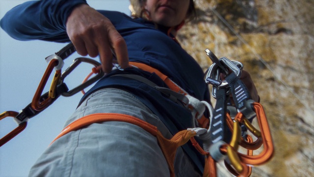 Video Reference: Hand, Carabiner, Outdoor shoe, Rock-climbing equipment, Climbing, Climbing harness, Personal protective equipment, Recreation, Leisure, Rope