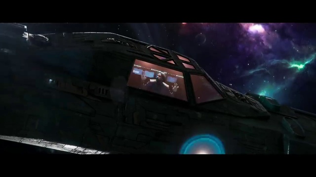 Video Reference: Aircraft, Aerospace manufacturer, Space, Darkness, Video game software, Science, Astronomical object, Screenshot, Electric blue, Universe