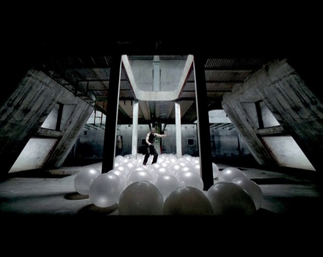 Video Reference: Flash photography, Symmetry, Monochrome photography, Event, Monochrome, Darkness, Art, Ceiling, Balloon, Daylighting