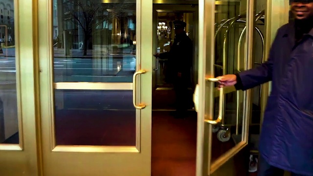 Video Reference: Train, Fixture, Door, Sleeve, Yellow, Blazer, Building, Vehicle door, Public transport, Window