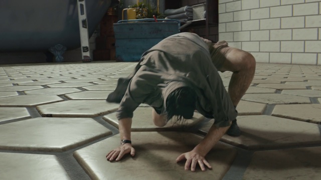 Video Reference: Joint, Flooring, Floor, Grey, Elbow, Input device, Knee, Barefoot, Wood, Human leg