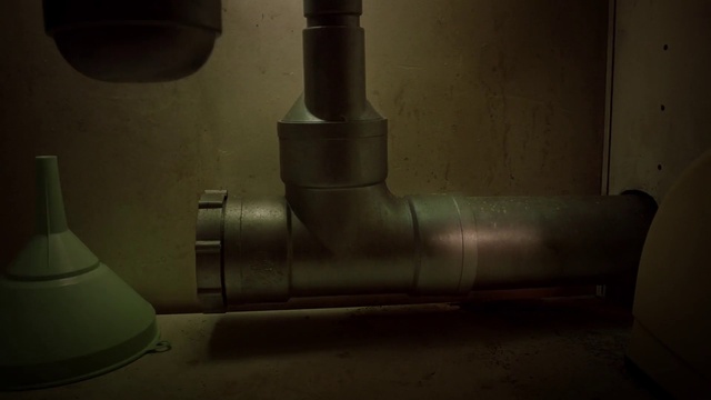 Video Reference: Cylinder, Plumbing, Gas, Flooring, Human leg, Machine, Room, Plumbing fixture, Metal, Pipe