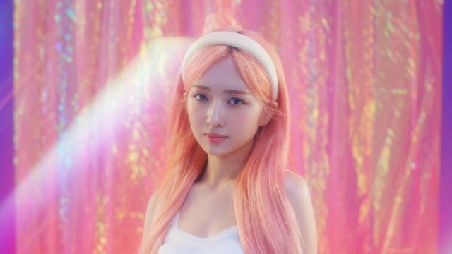 Video Reference: Skin, Lip, Hairstyle, Eyebrow, Eyelash, Purple, Pink, Iris, Violet, Happy