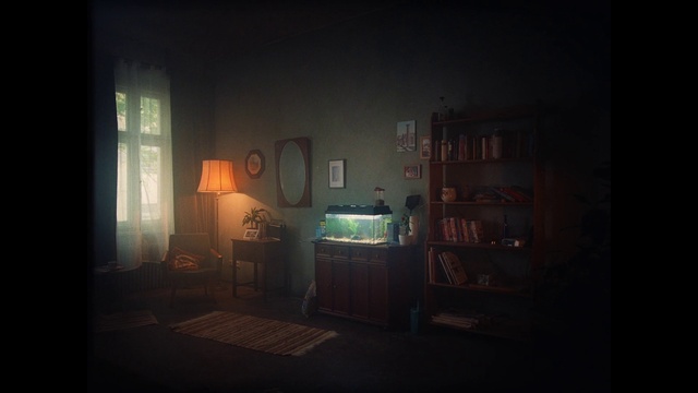 Video Reference: Furniture, Shelf, Flash photography, Wood, Table, Art, Sky, Cabinetry, Drawer, Bookcase