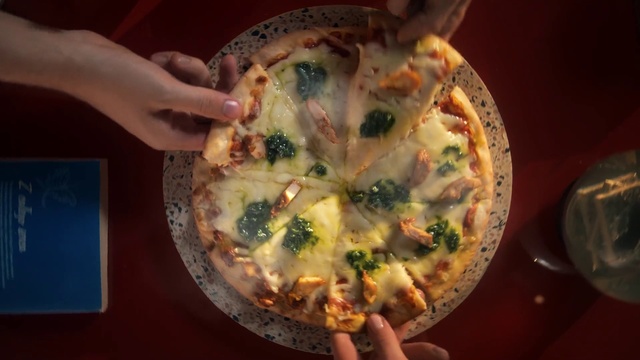 Video Reference: Food, Pizza, Tableware, Ingredient, Recipe, Fast food, Garnish, Produce, Staple food, Dish