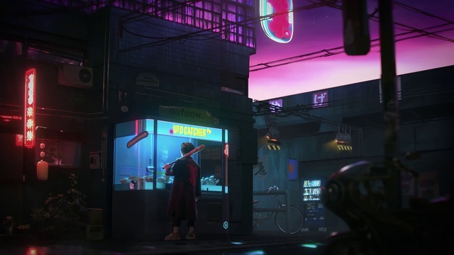 Video Reference: Purple, Electricity, Building, Entertainment, Magenta, Midnight, Darkness, Visual effect lighting, Display device, Performing arts