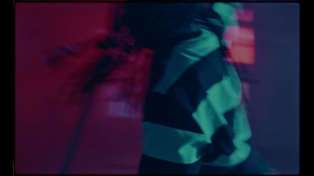 Video Reference: Purple, Sleeve, Rectangle, Pink, Violet, Magenta, Art, Tints and shades, Performing arts, Electric blue