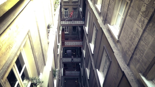 Video Reference: Building, Plant, Neighbourhood, City, Material property, Symmetry, Wood, Facade, Rectangle, Landmark