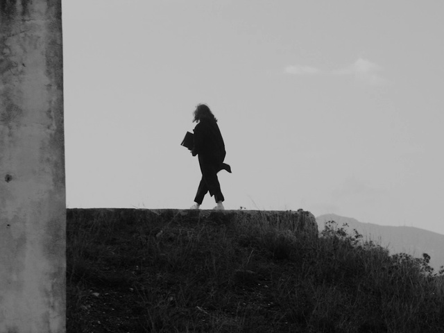 Video Reference: Sky, Plant, People in nature, Gesture, Black-and-white, Style, Wood, Grass, Slope, Landscape