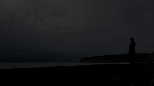 Video Reference: Sky, Water, Grey, Coastal and oceanic landforms, Landscape, Horizon, Calm, Headland, Wind wave, Cloud