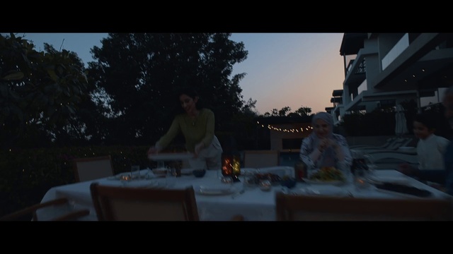 Video Reference: Sky, Table, Flash photography, Tableware, Tree, Building, Window, Event, Darkness, Tablecloth