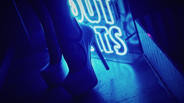 Video Reference: Blue, Font, Visual effect lighting, Automotive lighting, Entertainment, Electric blue, Magenta, Neon, Darkness, Logo