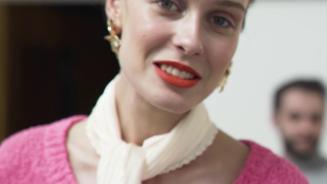 Video Reference: Nose, Face, Smile, Cheek, Skin, Lip, Eye, Eyelash, Mouth, Lipstick