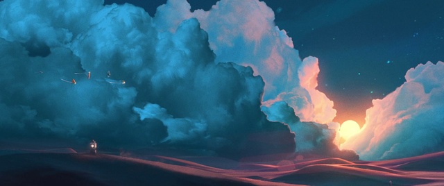 Video Reference: Sky, Atmosphere, Cloud, World, Natural landscape, Ice cave, Landscape, Horizon, Cumulus, Geological phenomenon