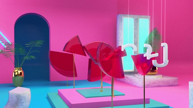 Video Reference: Light, Purple, Interior design, Organism, Pink, Art, Line, Wall, Violet, Magenta