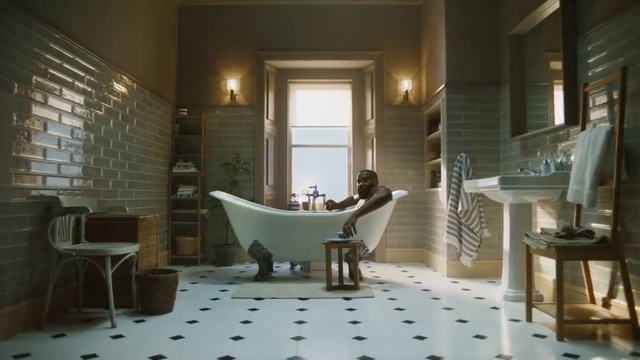 Video Reference: Bathtub, Building, Flooring, Wood, Interior design, Floor, Window, Living room, Plumbing fixture, Hardwood