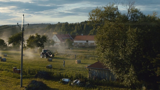 Video Reference: Plant, Cloud, Sky, Vehicle, Tree, Building, House, Wheel, Natural landscape, Tire