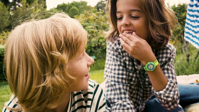 Video Reference: Hair, Nose, Head, Smile, Lip, Shoulder, Eye, Tartan, People in nature, Happy