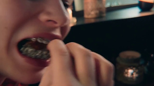 Video Reference: Nose, Lip, Eyebrow, Mouth, Eyelash, Jaw, Ear, Finger, Gesture, Food craving