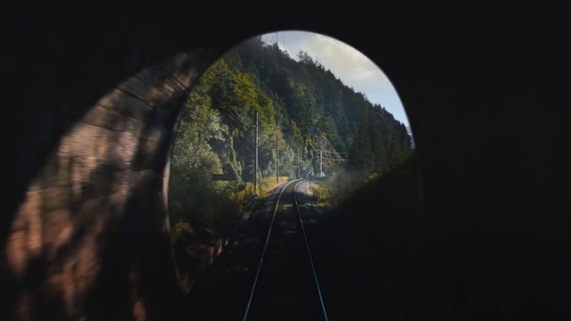 Video Reference: World, Train, Mountain, Landscape, Tunnel, Tints and shades, Sky, Circle, Formation, Automotive lighting
