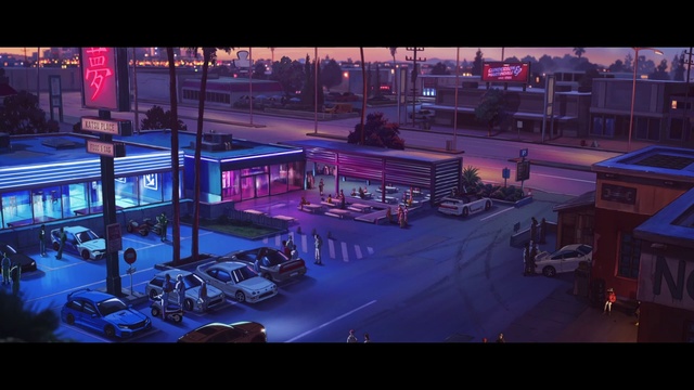 Video Reference: Building, Entertainment, Electricity, Vehicle, Car, Display device, Magenta, Stage, Technology, City