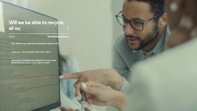 Video Reference: Glasses, Vision care, Gesture, Eyewear, Beard, Font, Engineering, White-collar worker, Job, Science