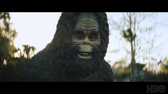 Video Reference: Primate, Jaw, Tree, Wrinkle, Terrestrial animal, Art, Grass, Beard, Sculpture, Sky