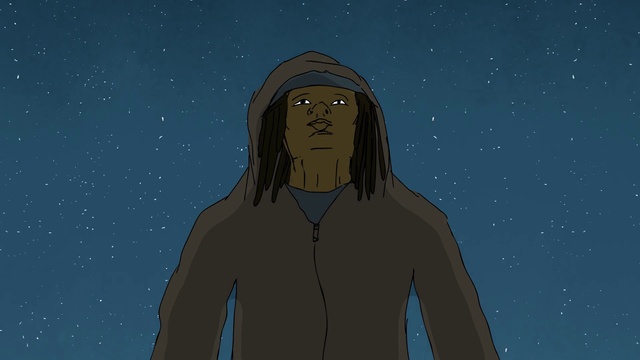 Video Reference: Hair, Head, Outerwear, Hairstyle, Vertebrate, Azure, Sleeve, Gesture, Cartoon, Art