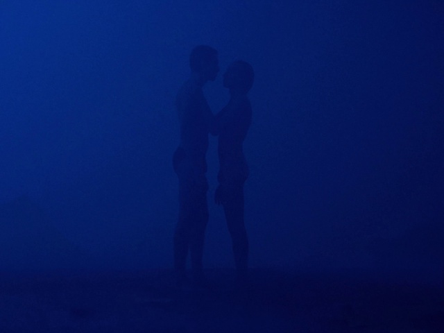 Video Reference: Blue, Gesture, Sky, Electric blue, Underwater, Fog, Mist, Haze, People in nature, Event