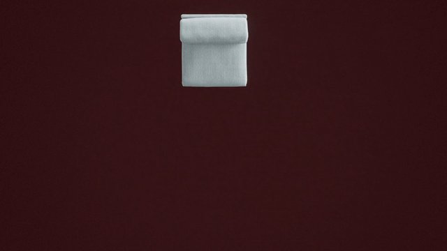 Video Reference: chair, ottoman, upholstered, gray, minimalist, isolated, background, studio, furniture, top view, centered, empty