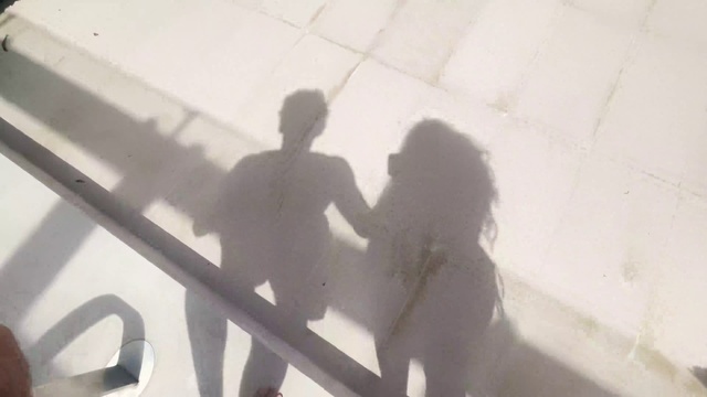 Video Reference: Gesture, Tints and shades, Fun, Happy, Shadow, Pedestrian, Monochrome photography, Monochrome, Reflection, Flooring