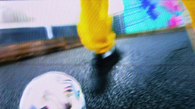 Video Reference: Footwear, Shoe, Light, Azure, Blue, Flooring, Yellow, Line, Floor, Knee