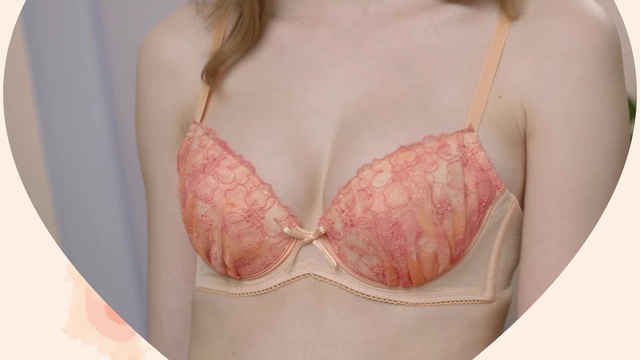 Video Reference: Lingerie top, Neck, Undergarment, Waist, Undergarment, Lingerie, Swimsuit top, Pink, Sleeve, Collar