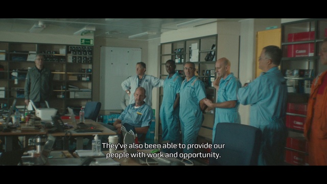 Video Reference: Chair, Service, Event, Health care, Job, T-shirt, Shelf, Health care provider, Room, Medical equipment
