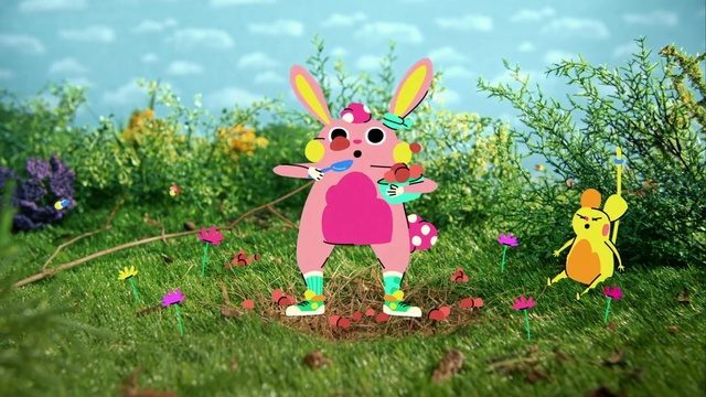 Video Reference: Plant, Flower, Cloud, Rabbit, Nature, Botany, Natural environment, Cartoon, People in nature, Sky