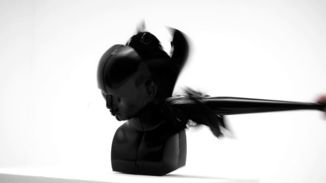 Video Reference: Flash photography, Gesture, Eyelash, Wing, Eyewear, Elbow, Happy, Art, Monochrome photography, Audio equipment