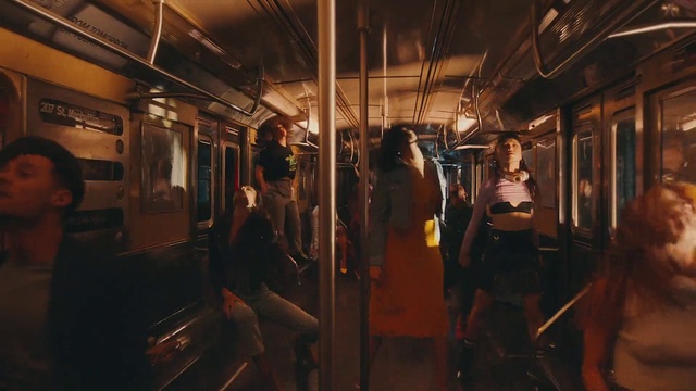 Video Reference: Train, Mode of transport, Public transport, Rolling stock, Passenger, Vehicle, City, Window, Darkness, Passenger car