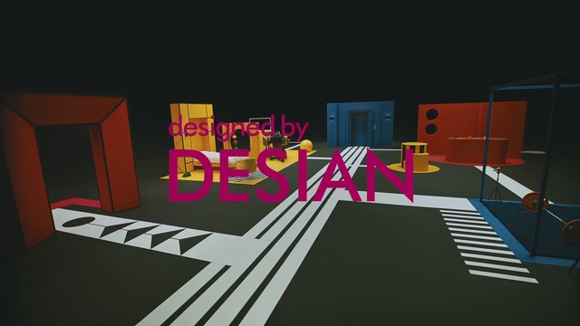 Video Reference: Font, Urban design, Rectangle, Flooring, Art, Magenta, Tints and shades, Pattern, Asphalt, Space