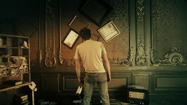 Video Reference: Flash photography, Textile, Picture frame, Interior design, Wood, Art, Wall, Font, Tints and shades, Darkness