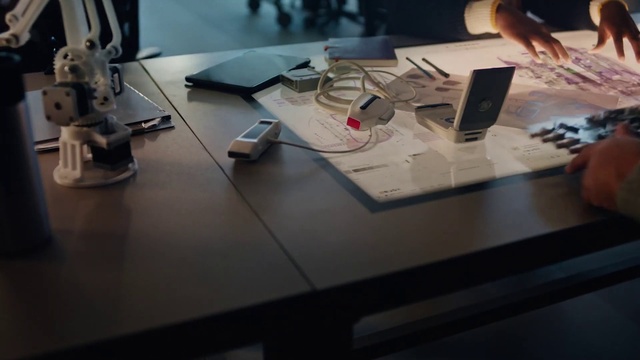 Video Reference: Table, Furniture, Desk, Automotive design, Eyewear, Tableware, Flooring, Wood, Engineering, Space