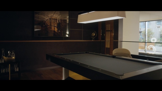 Video Reference: Billiard table, Billiard room, Pool, Table, Furniture, Billiards, Building, Recreation room, Straight pool, Pocket billiards