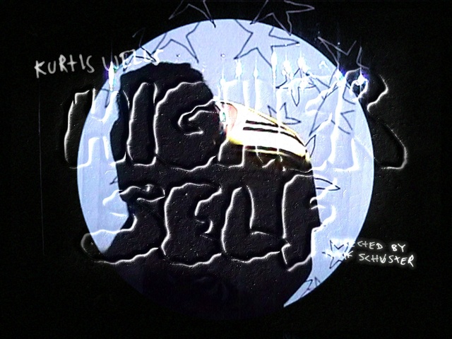 Video Reference: Sleeve, Font, Art, Electric blue, T-shirt, Darkness, Graphics, Fictional character, Illustration, Logo