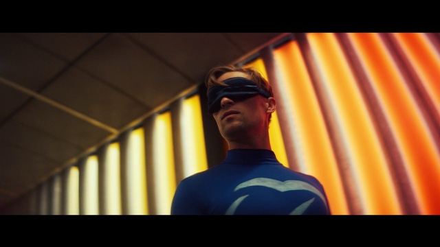 Video Reference: Vision care, Sunglasses, Goggles, Flash photography, Eyewear, Tints and shades, Electric blue, T-shirt, Personal protective equipment, Curtain