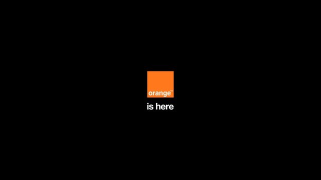 Video Reference: logo, brand, text, black background, minimal, centered, orange, advertisement, title card, graphic