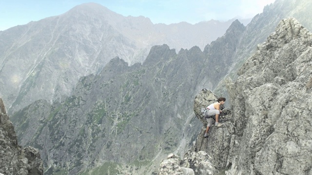 Video Reference: Mountain, Sky, Bedrock, Rock-climbing equipment, Terrain, Helmet, Climbing, Rock climbing, Formation, Sport climbing