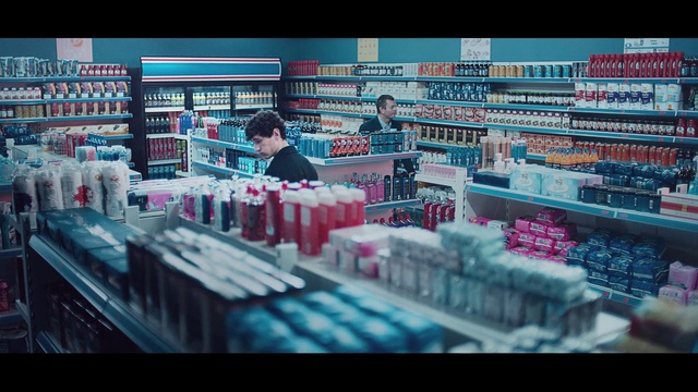 Video Reference: Shelf, Product, Bottle, Customer, Convenience store, Font, Retail, Display device, Drink, Technology